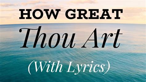 hymn how great thou art youtube